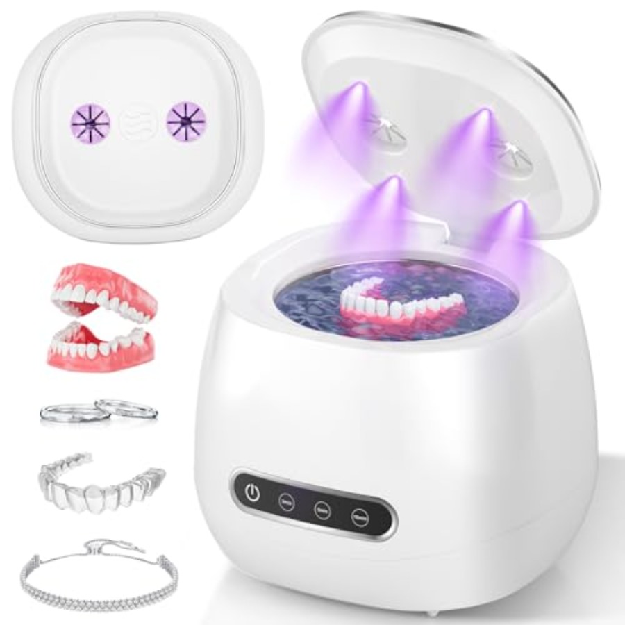 Dental Guard Night - Rechargeable Ultrasonic Retainer Cleaner 45kHz Portable