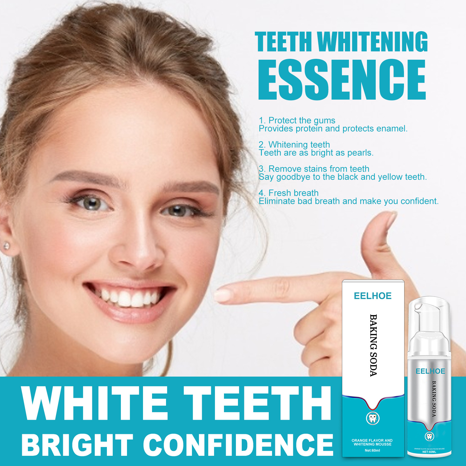 Teeth Whitening With Baking Soda - Eelhoe 60ml Baking Soda Teeth Cleansing
