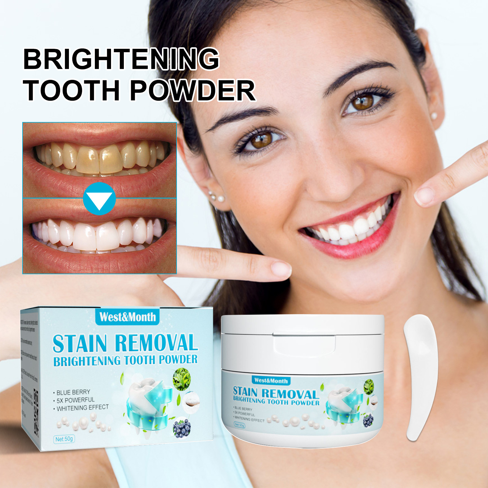 Blueberry Baking Soda Whitenin - Teeth Whitening With Baking Soda avaliação e preço