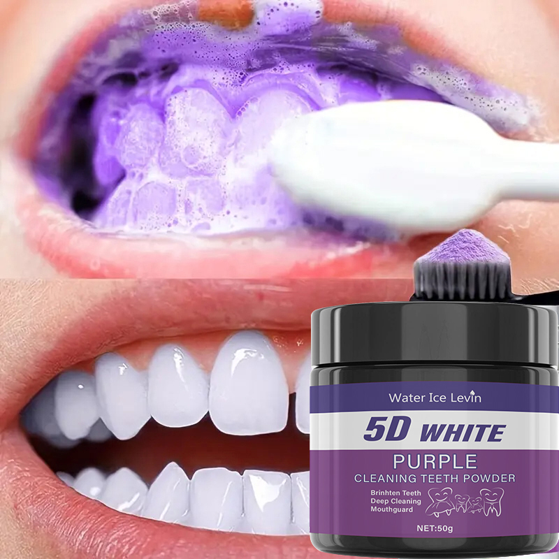 5D White Teeth Powder. Purple  - Teeth Whitening With Baking Soda avaliação e preço