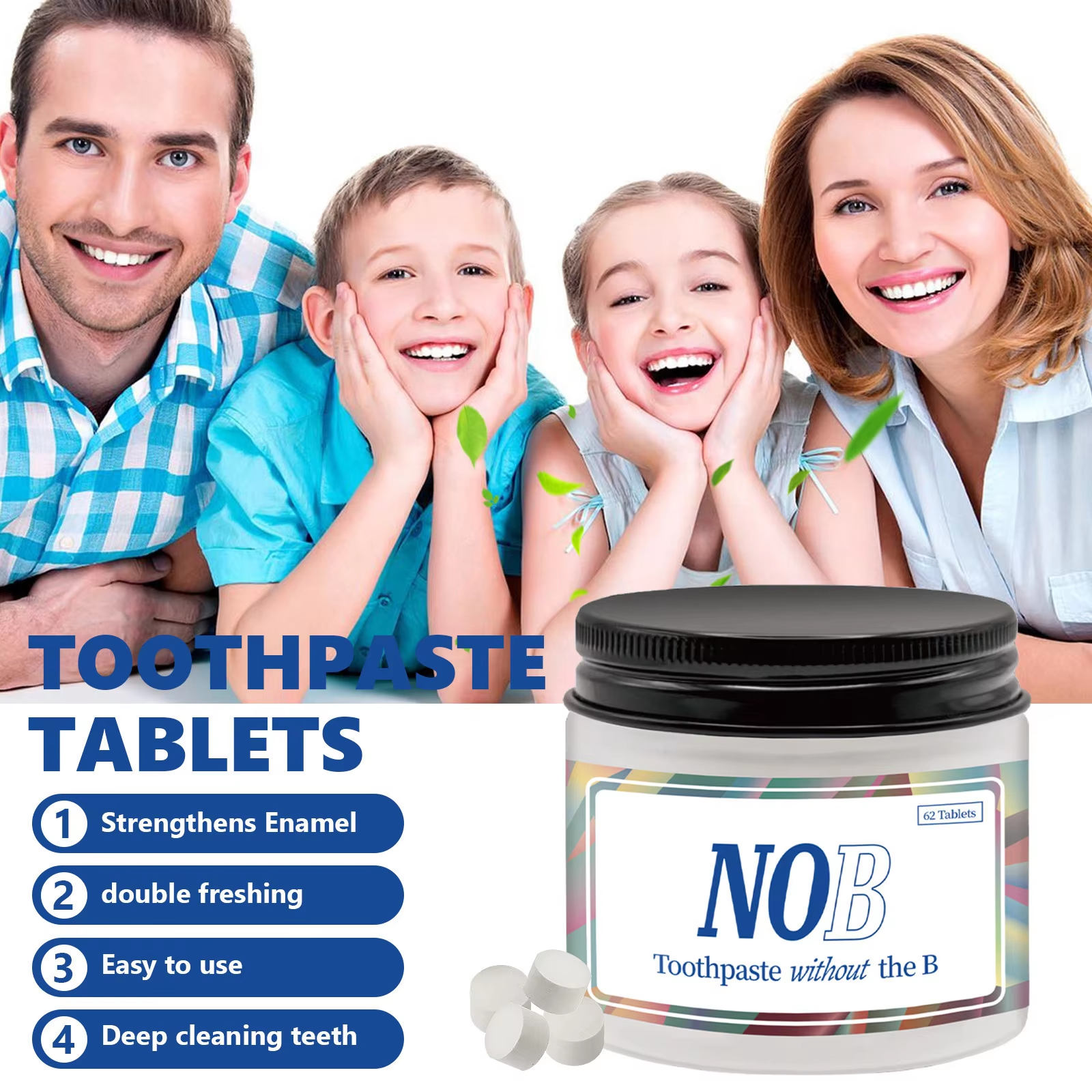 NOBS Toothpaste Tablets - Nano - Teeth Whitening With Baking Soda avaliação e preço