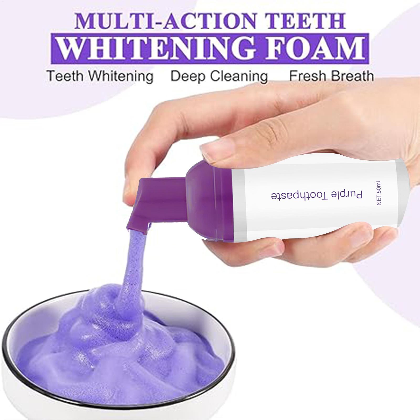 50ml Foam Toothpaste Brighteni - Teeth Whitening Before And After avaliação e preço