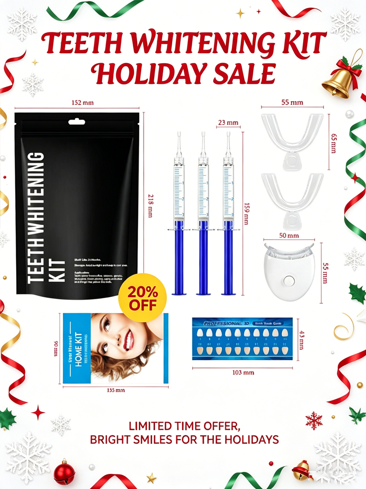 Glorysmile Teeth Kit - LED Lig - Teeth Whitening Gel Syringes avaliação e preço
